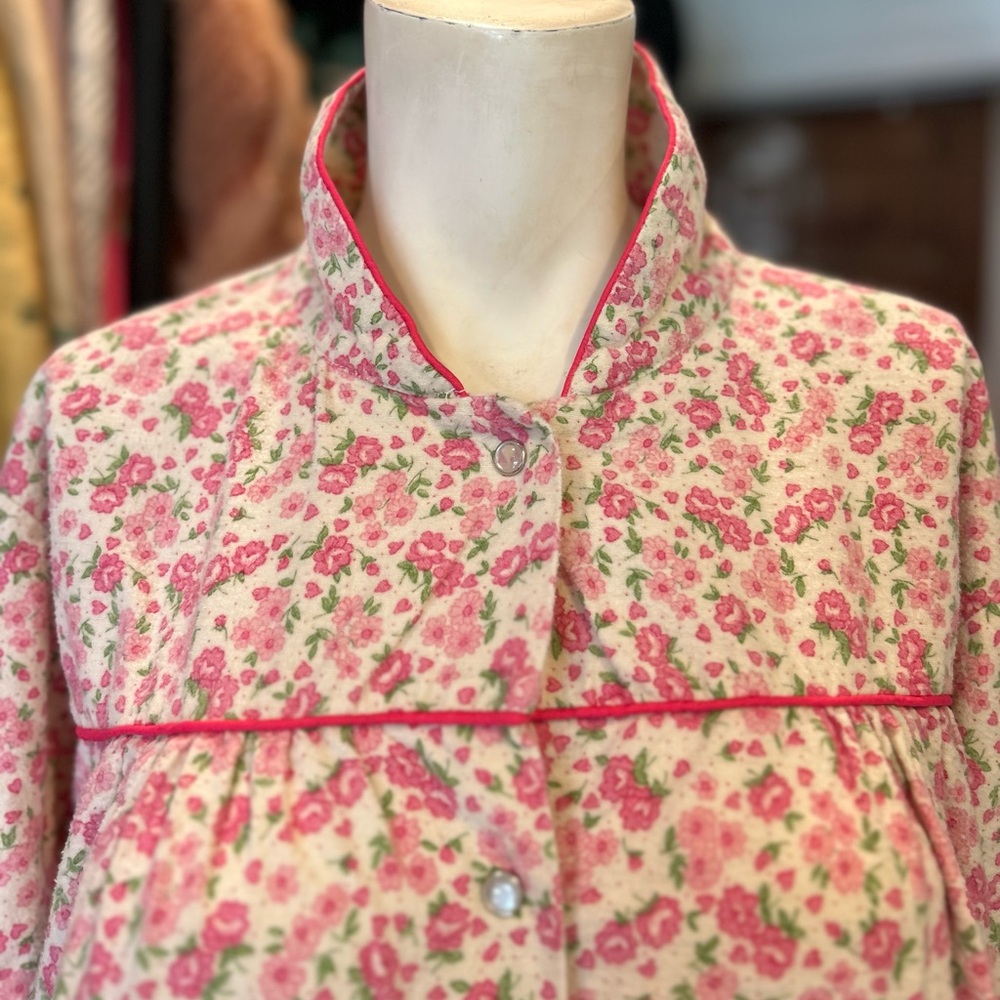 Vintage Pink Flower Bud Housedress - image 6